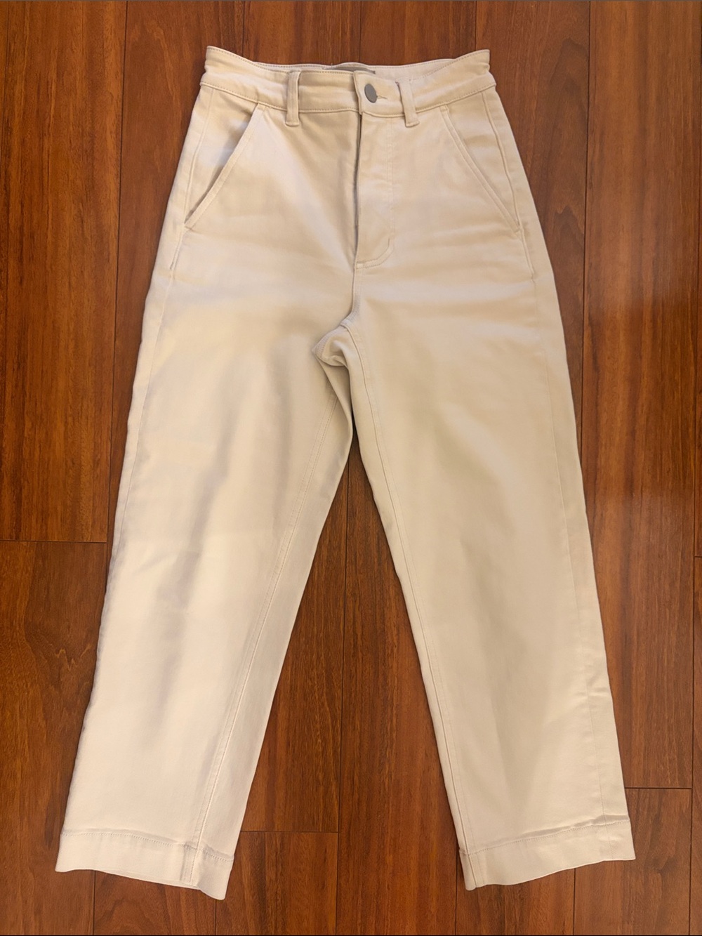 Everlane Cream Straight-Leg Chinos